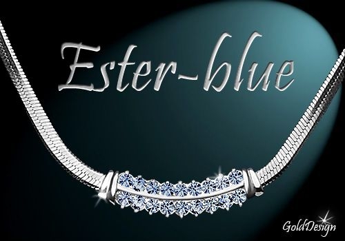 Ester blue - řetízek rhodium